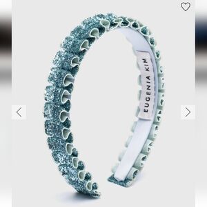 Eugenia Kim Rafaela Metallic Velvet Headband-Seafoam New